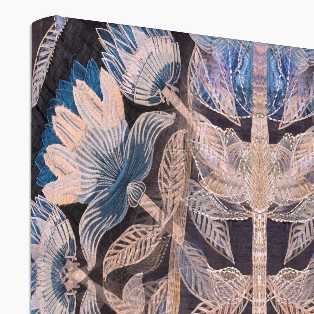 Blue Flora Eco Canvas Print - Starseed Designs Inc.