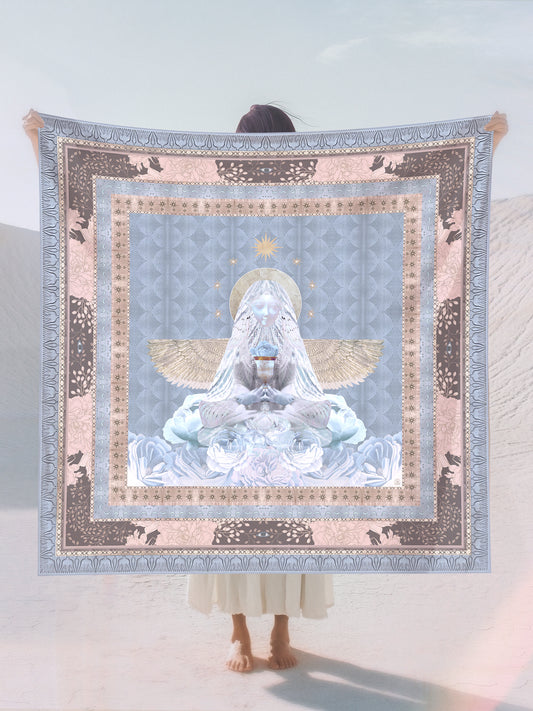 MOONLIT HATHOR SILK TWILL SCARF