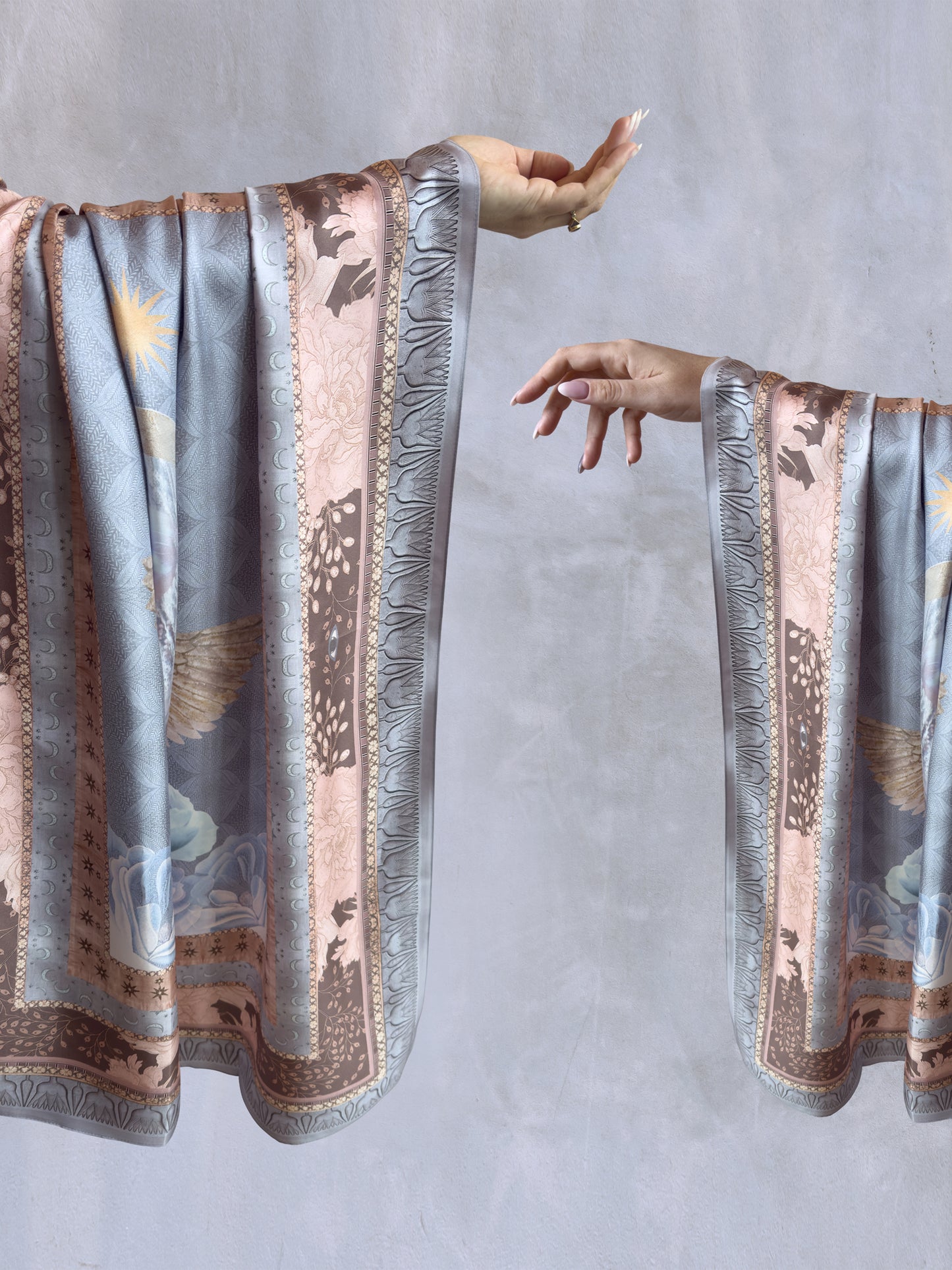 MOONLIT HATHOR SILK TWILL SCARF