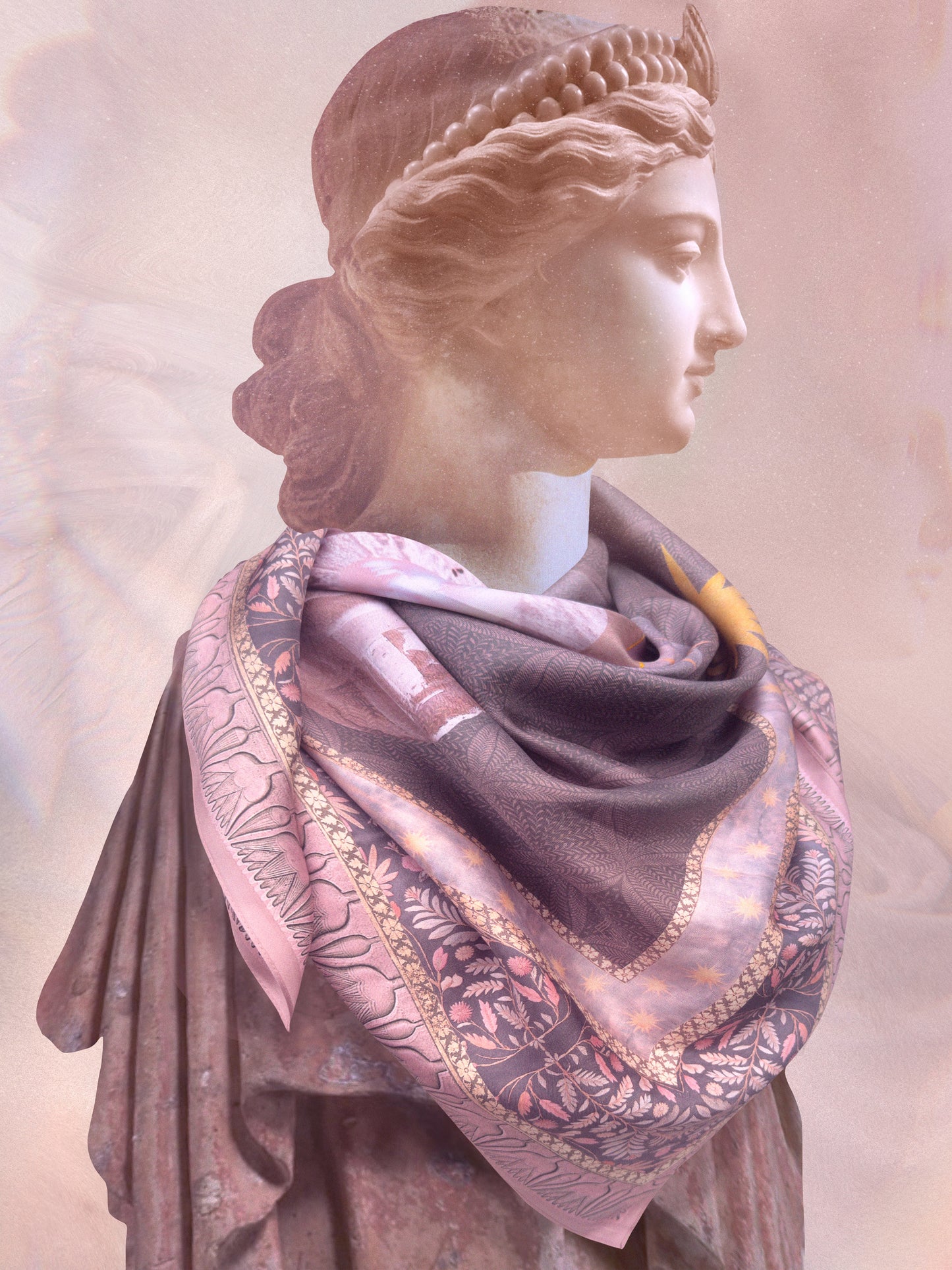 NIGHT GARDEN SILK TWILL SCARF